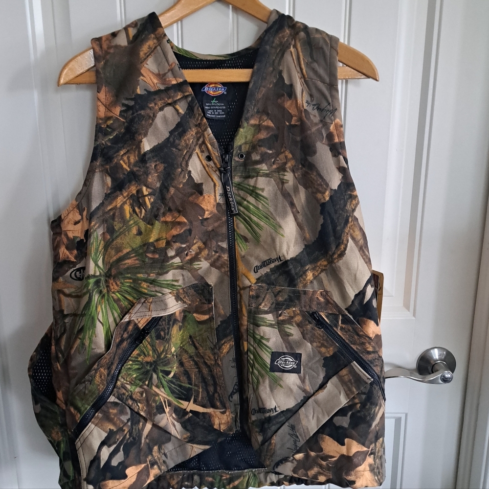 Dickies Wayne Carlton Vanish CAMO vest Hybrid Backpack Hunting Fishing Mens M